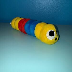 Slither.io Worm Plush Bonkers Toy Co Red Blue Yellow Snake Plush 8in Toy